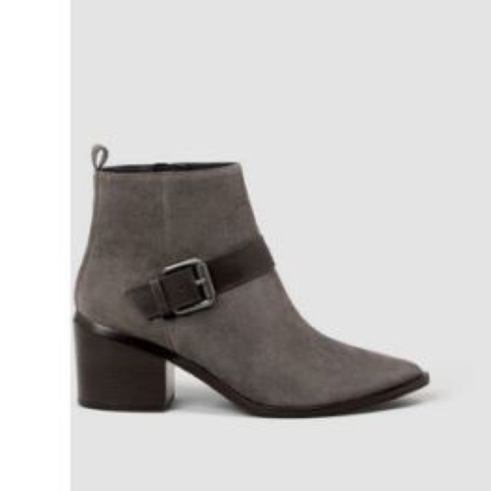 All Saints Jason Suede Ankle Boots Gray/brown sz 8